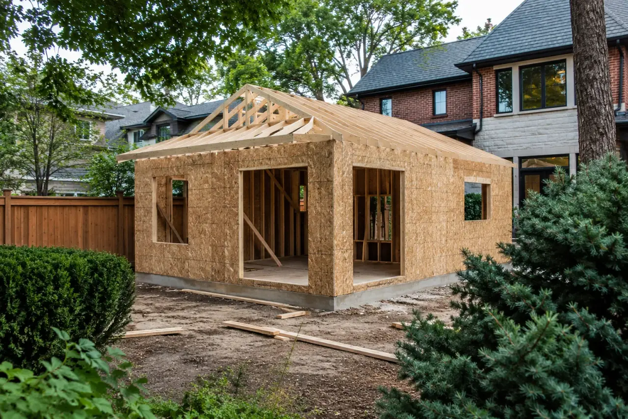 Completed Garden Suite Framing in Aldershot, framed on site by Timberr Framing