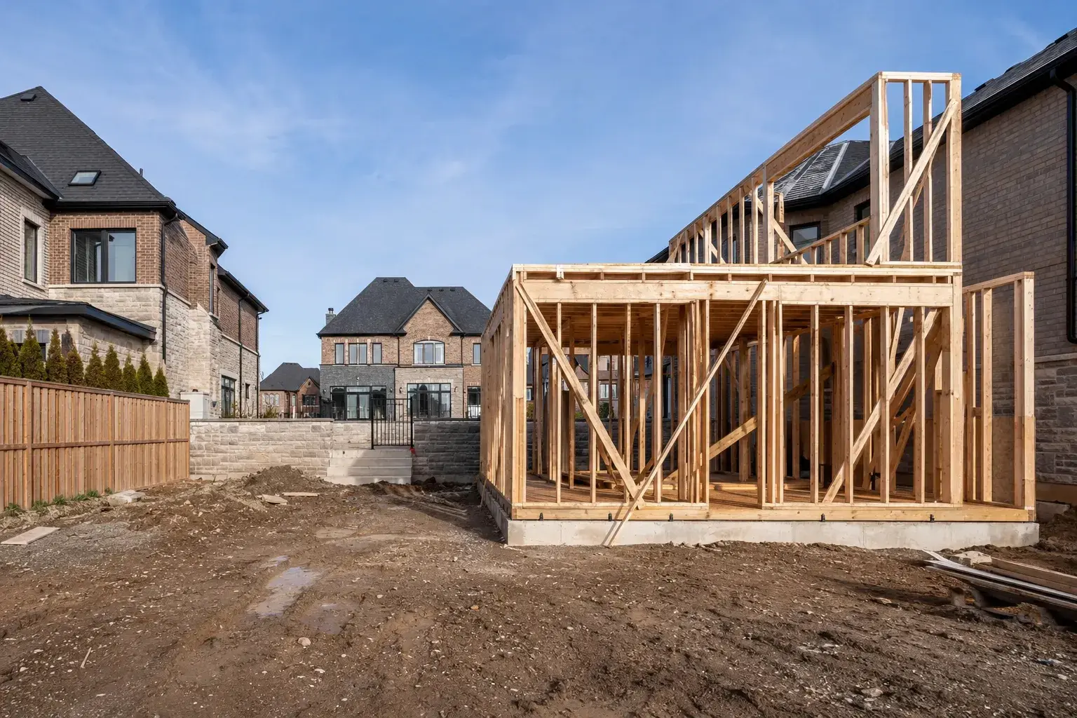 Garden Suite Framing in Aldershot, Ontario, framed on site by Timberr Framing