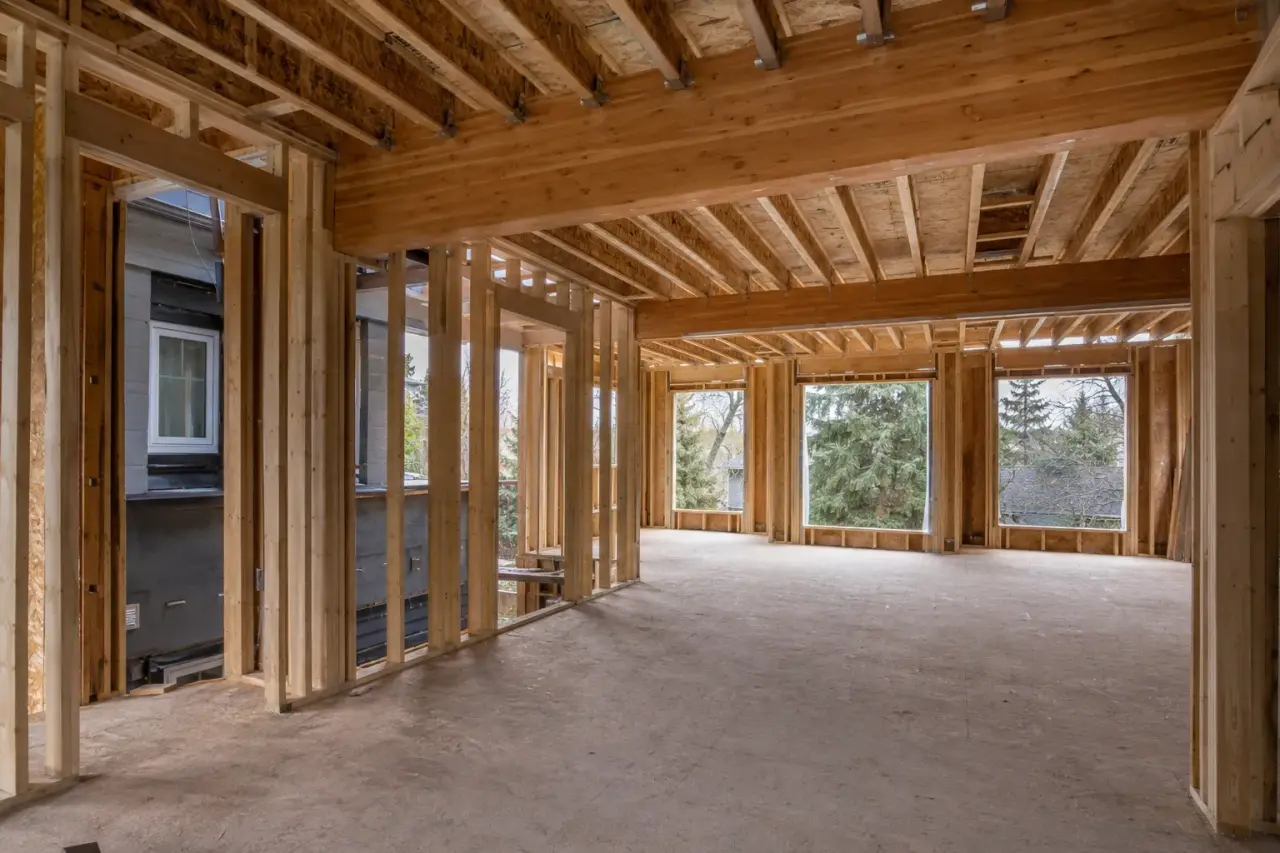 Completed Home Addition Framing in Aldershot, framed on site by Timberr Framing