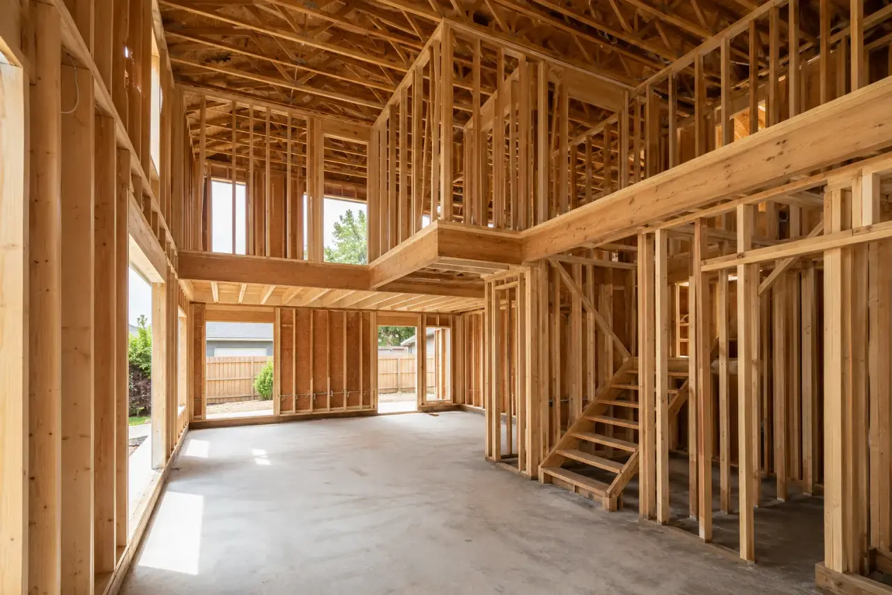 Completed Laneway and Coach House Framing in Cambridge, framed on site by Timberr Framing
