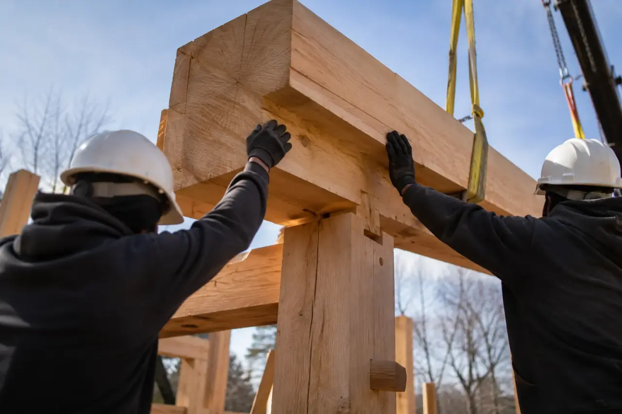 Completed Post and Beam Framing GTA, framed on site by Timberr Framing