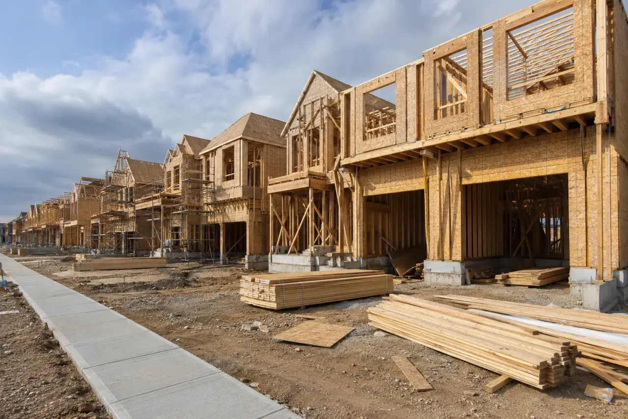 Completed Residential Development Framing ready for inspection