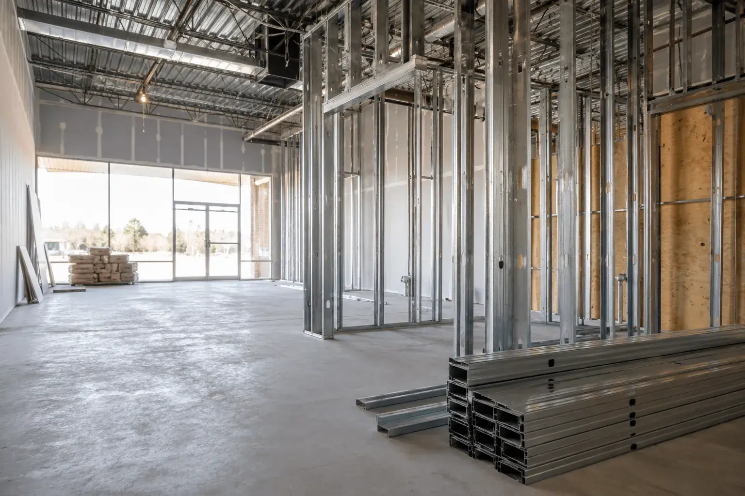 Retail Framing in Aldershot, Ontario, framed on site by Timberr Framing