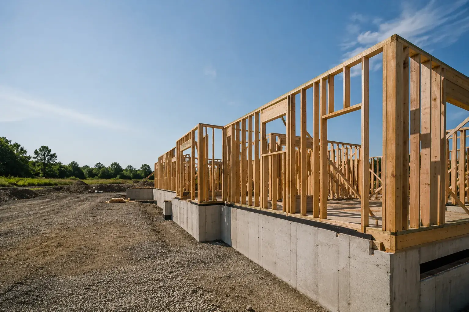 Rough Framing in Oshawa, Ontario, framed on site by Timberr Framing