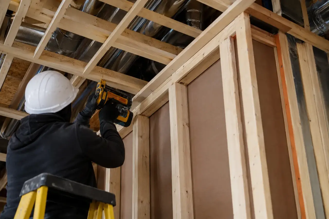 Completed Soffit and Bulkhead Framing GTA, framed on site by Timberr Framing