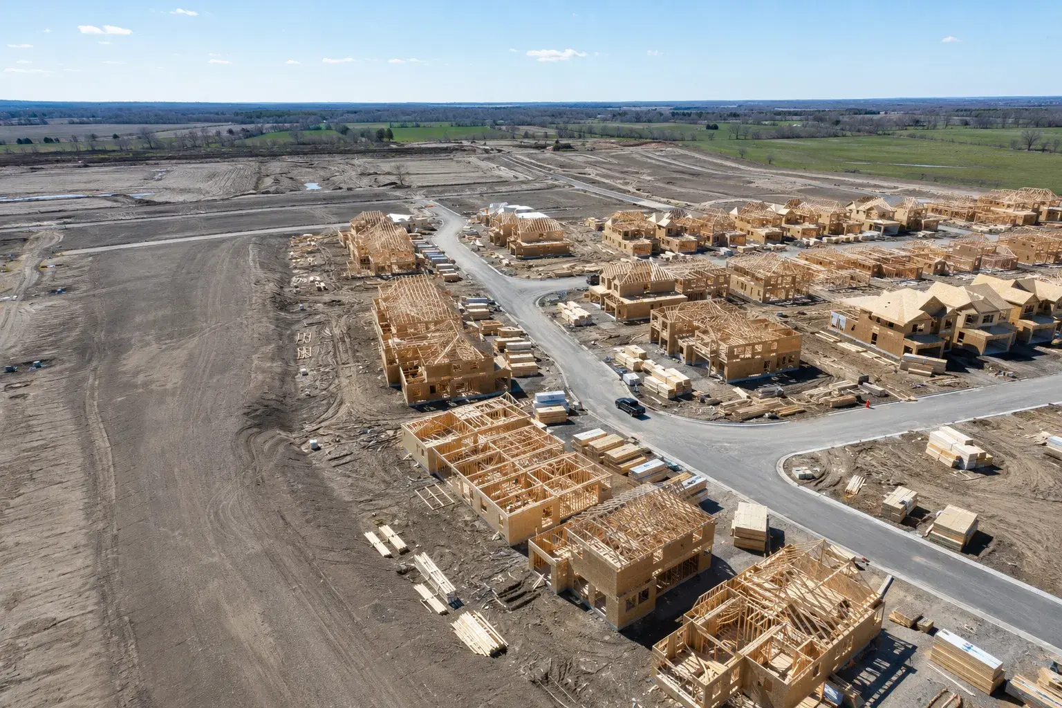 Subdivision Home Framing in North York, Ontario, framed on site by Timberr Framing