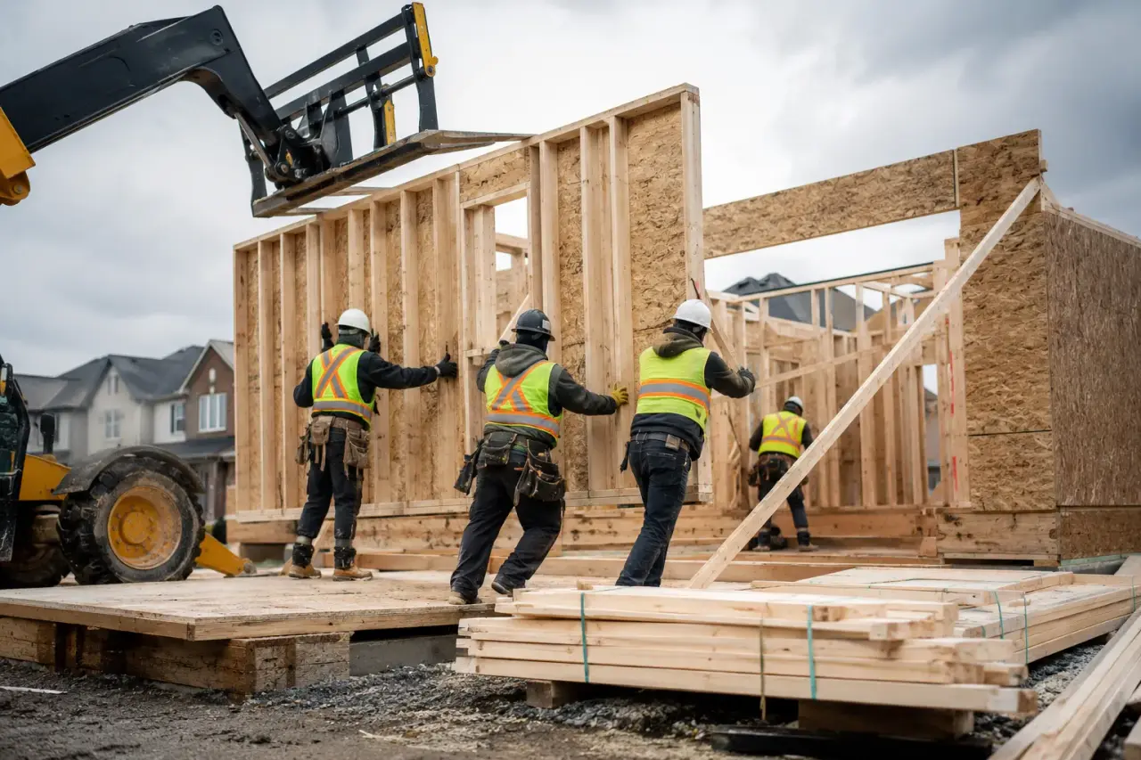 Subdivision Home Framing across North York