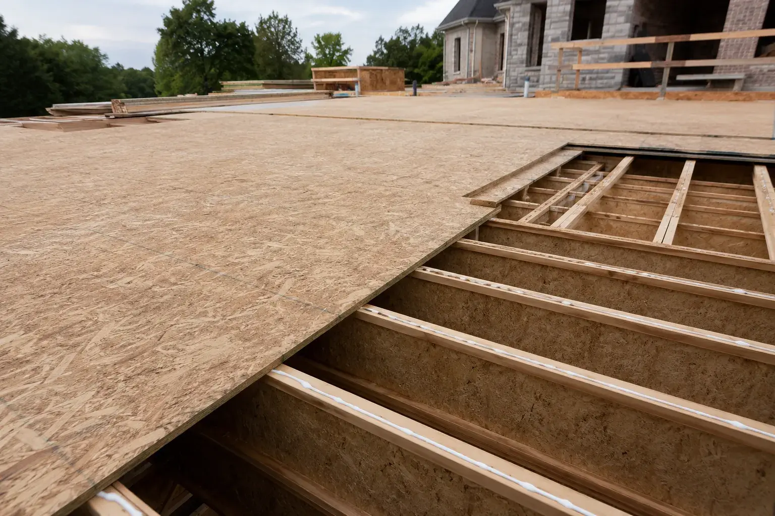 Subfloor and Sheathing GTA, framed on site by Timberr Framing