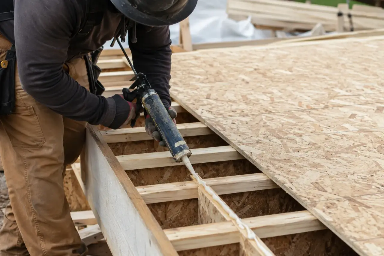 Completed Subfloor and Sheathing GTA, framed on site by Timberr Framing