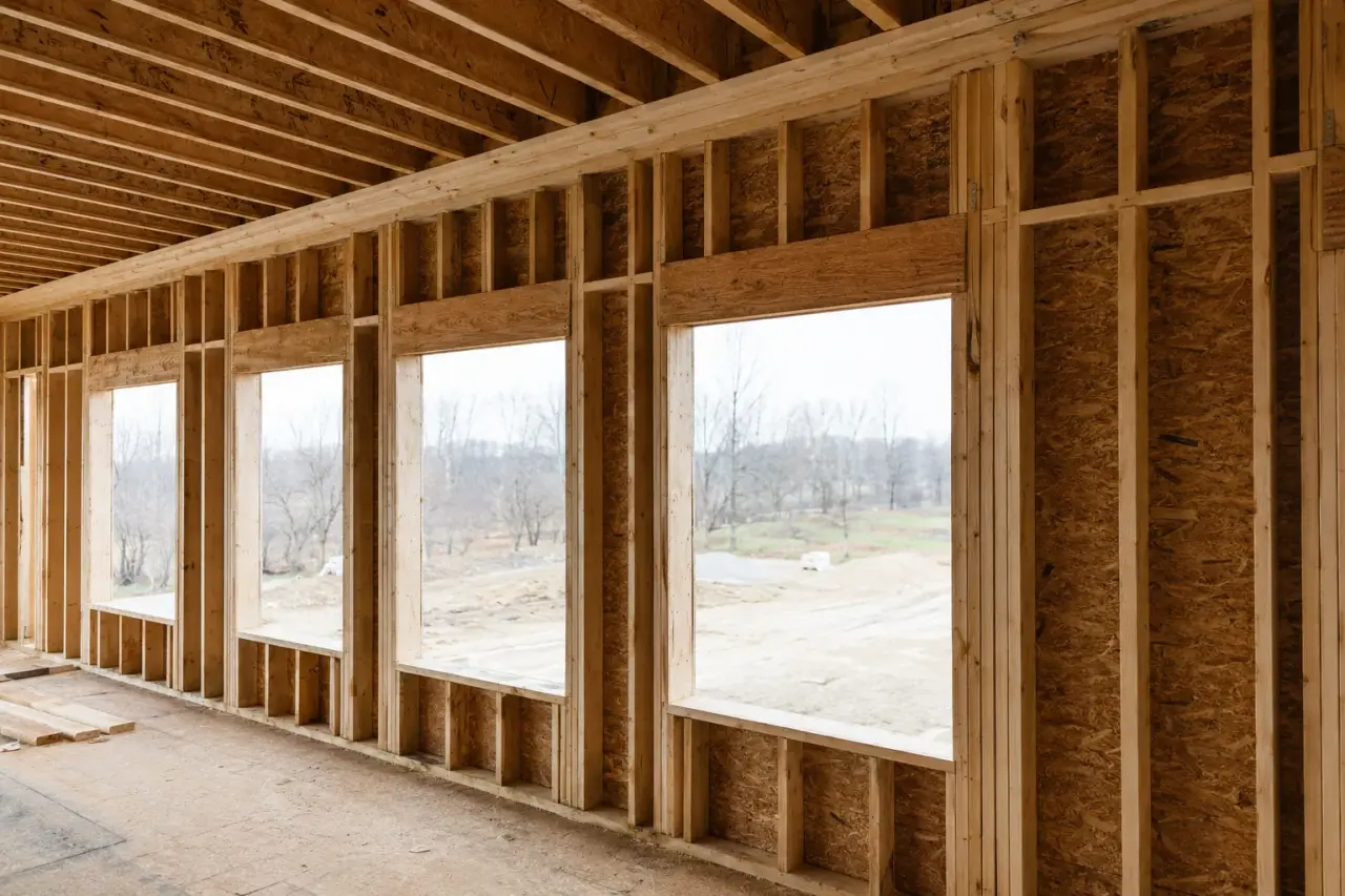Completed Wall Framing in Aldershot, framed on site by Timberr Framing