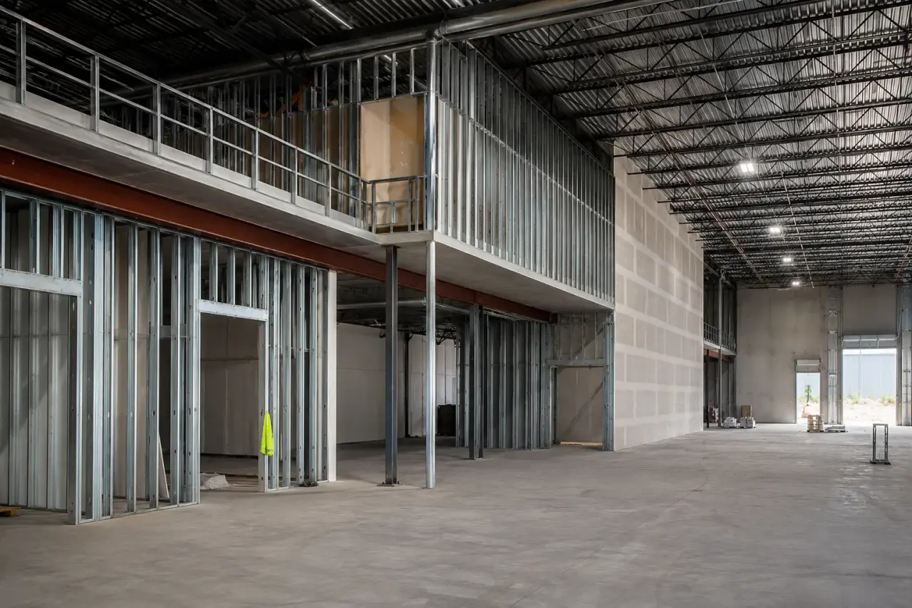Completed Warehouse Framing ready for inspection
