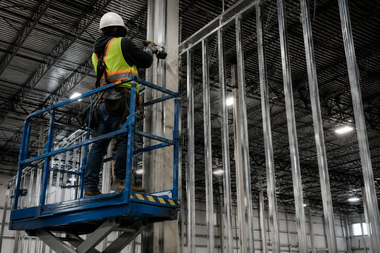 Completed Warehouse Framing ready for inspection